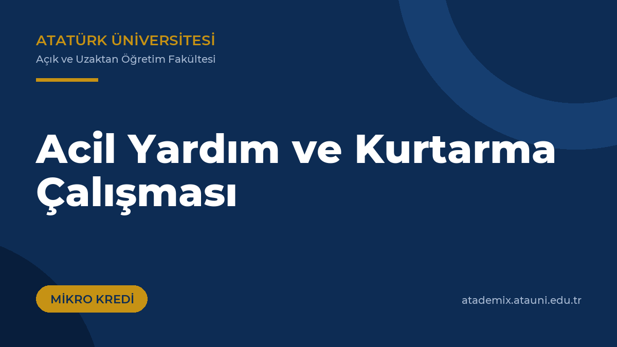 Acil Yardım ve Kurtarma Çalışması